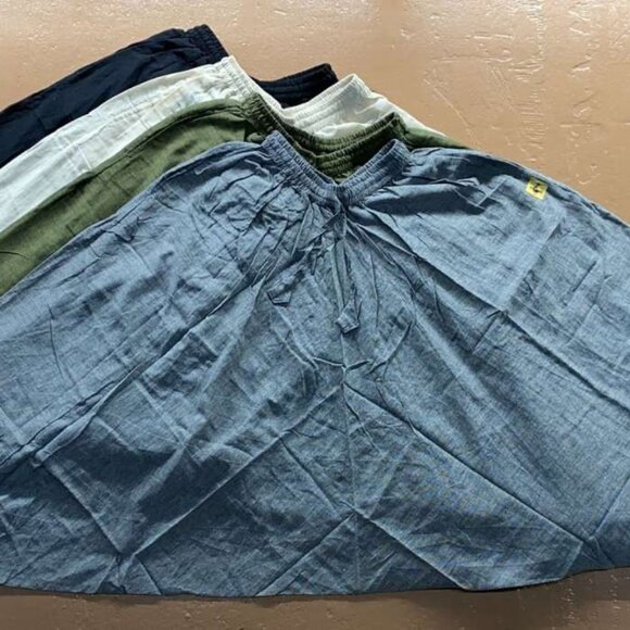 Cotton Harem Pants - Solid Color (Gray) - Picture 1 of 4